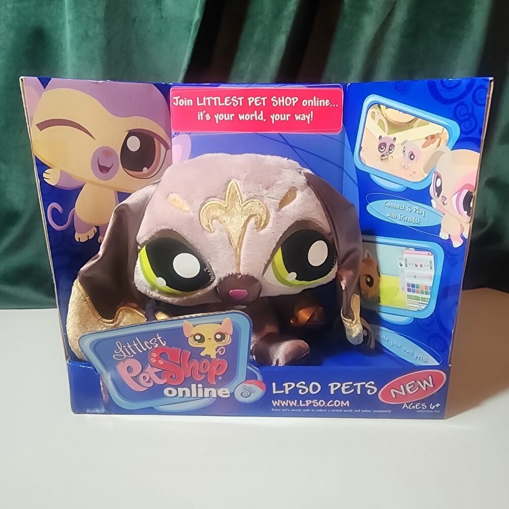 NEW Littlest Pet Shop LPS "Sassiest Dog" Brown Plush Stuffed Animal Toy 2008